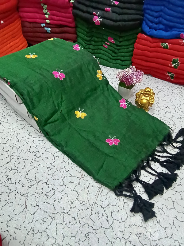 Khadi Butterfly Embroidery Sarees Khadi Butterfly Embroidery Sarees